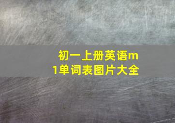 初一上册英语m1单词表图片大全