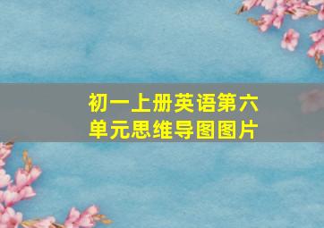 初一上册英语第六单元思维导图图片