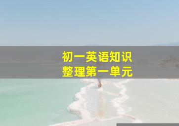 初一英语知识整理第一单元