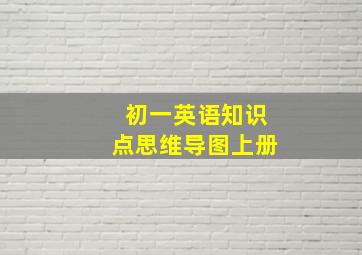 初一英语知识点思维导图上册