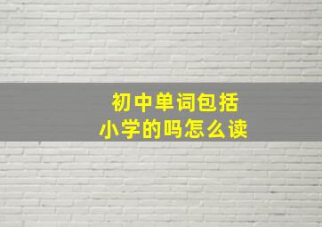 初中单词包括小学的吗怎么读