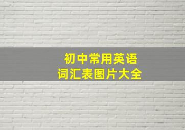 初中常用英语词汇表图片大全