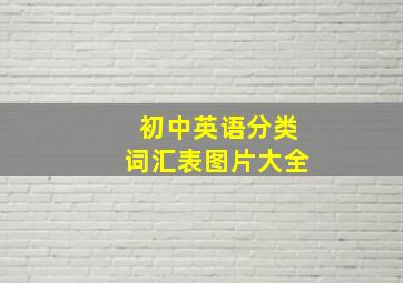 初中英语分类词汇表图片大全