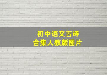 初中语文古诗合集人教版图片