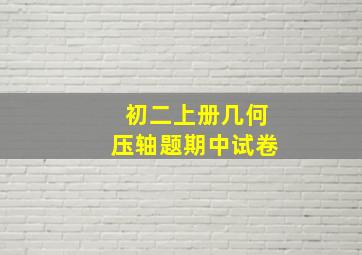 初二上册几何压轴题期中试卷