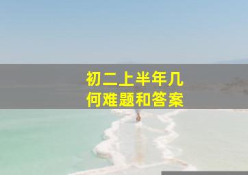 初二上半年几何难题和答案