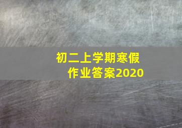 初二上学期寒假作业答案2020