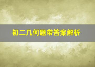 初二几何题带答案解析