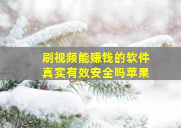 刷视频能赚钱的软件真实有效安全吗苹果