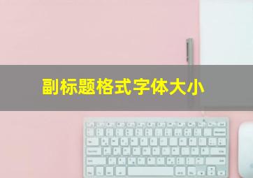 副标题格式字体大小