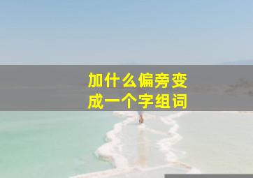 加什么偏旁变成一个字组词