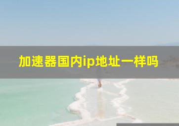 加速器国内ip地址一样吗