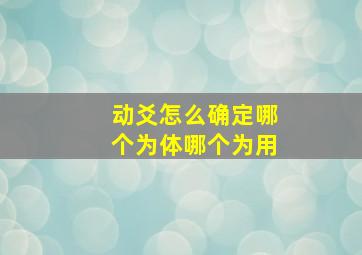 动爻怎么确定哪个为体哪个为用