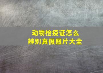 动物检疫证怎么辨别真假图片大全