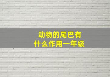 动物的尾巴有什么作用一年级