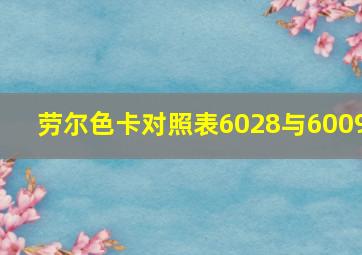 劳尔色卡对照表6028与6009