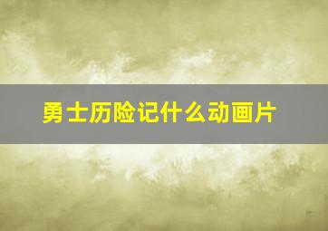 勇士历险记什么动画片