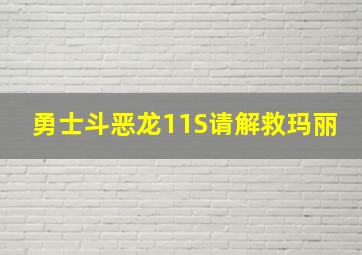 勇士斗恶龙11S请解救玛丽