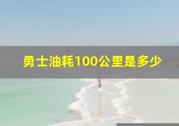 勇士油耗100公里是多少