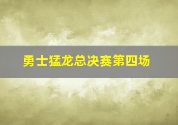 勇士猛龙总决赛第四场