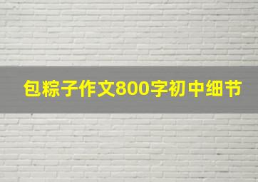 包粽子作文800字初中细节