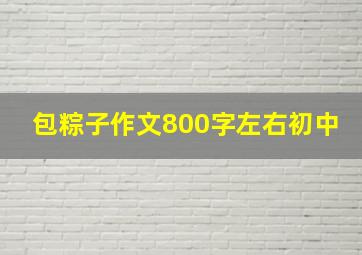 包粽子作文800字左右初中