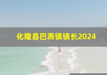 化隆县巴燕镇镇长2024