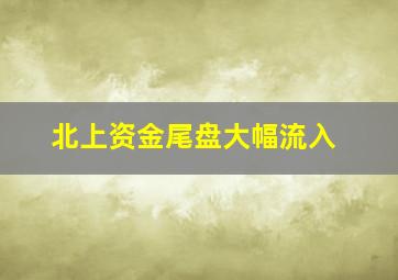 北上资金尾盘大幅流入