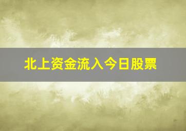 北上资金流入今日股票