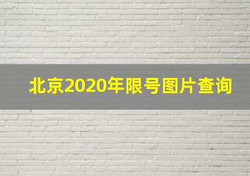 北京2020年限号图片查询