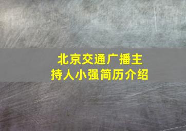 北京交通广播主持人小强简历介绍