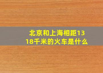 北京和上海相距1318千米的火车是什么