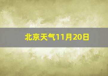 北京天气11月20日