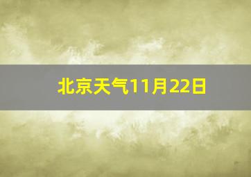 北京天气11月22日