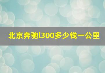 北京奔驰l300多少钱一公里