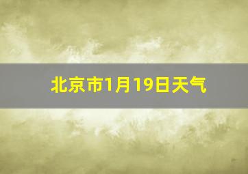 北京市1月19日天气