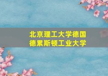 北京理工大学德国德累斯顿工业大学