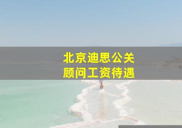 北京迪思公关顾问工资待遇