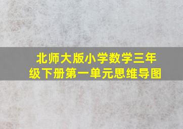 北师大版小学数学三年级下册第一单元思维导图