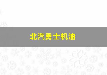 北汽勇士机油