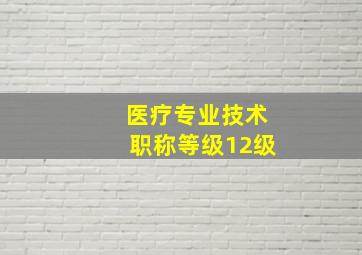 医疗专业技术职称等级12级