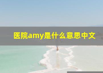 医院amy是什么意思中文