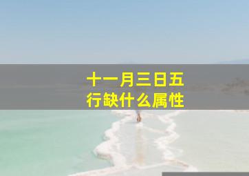 十一月三日五行缺什么属性