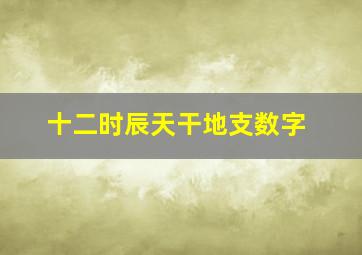 十二时辰天干地支数字