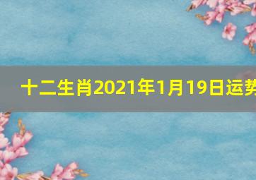 十二生肖2021年1月19日运势