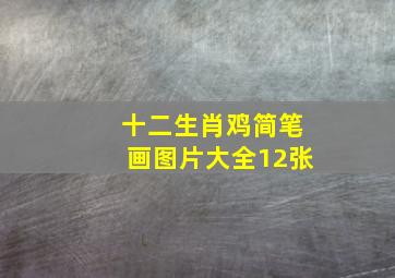 十二生肖鸡简笔画图片大全12张