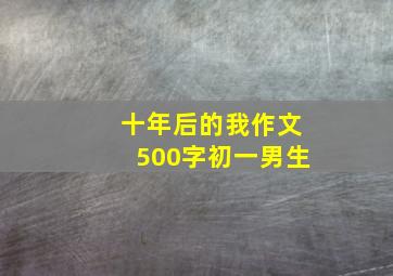 十年后的我作文500字初一男生