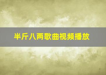 半斤八两歌曲视频播放