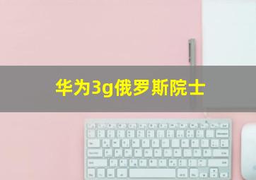 华为3g俄罗斯院士