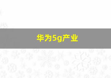 华为5g产业